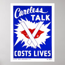 Unvorsichtiges Gespräch kostet die Leben WPA 1943 Posterdrucke