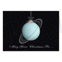 Uranus-Planeten-Weihnachtsgruß-Karte