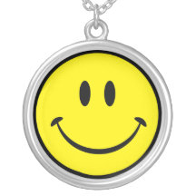Ursprünglicher glücklicher Smiley Personalisierte Halskette