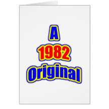 Ursprüngliches blaues Rot 1982 Grußkarte