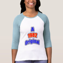 Ursprüngliches blaues Rot 1982 Shirts