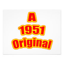 Ursprüngliches Rot 1951 Personalisierte Ankündigungskarte