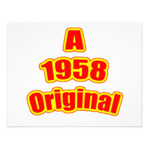 Ursprüngliches Rot 1958 Individuelle Einladungskarte
