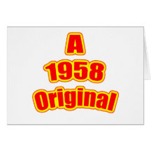Ursprüngliches Rot 1958 Grußkarte