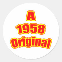 Ursprüngliches Rot 1958 Runder Sticker