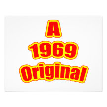 Ursprüngliches Rot 1969 Personalisierte Ankündigungskarten