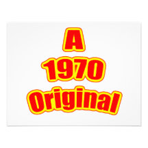 Ursprüngliches Rot 1970 Personalisierte Ankündigungskarte