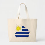 Uruguay-Flaggenkarte Einkaufstasche