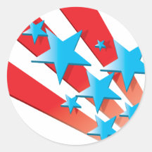 US Flagge Runde Sticker