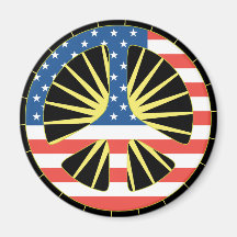 US-Flaggen-Friedenssymbol Kühlschrankmagnet