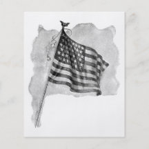 US-Flaggen-patriotische Vintage Kunst Bedruckte Flyer