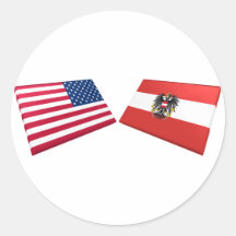 US- u. Österreich-Flaggen Aufkleber