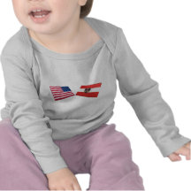 US- u. Österreich-Flaggen T-shirt