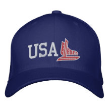 USA-Blätter Bestickte Baseballkappe