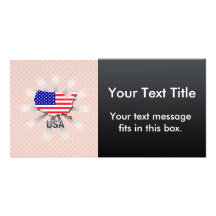 USA-Flaggen-Karte 2,0 Foto Grußkarte
