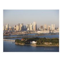 USA, Florida, Miami, Stadtbild mit Küstenlinie Postkarte