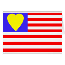 ⅠUSA heart-2 Grußkarte