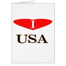 ⅠUSA heart-3 Grußkarte