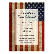 USA kennzeichnen mit einem Vintagen Blick Party Einladung