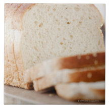 USA, New-Jersey, Jersey City, geschnittenes Brot Keramikfliese