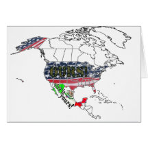 USA UNSERE - MEXIKO IHR! KARTE