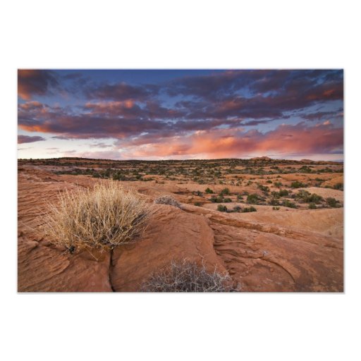 USA, Utah. Sonnenuntergang auf Gift-Spinnen-MESA n Foto Druck