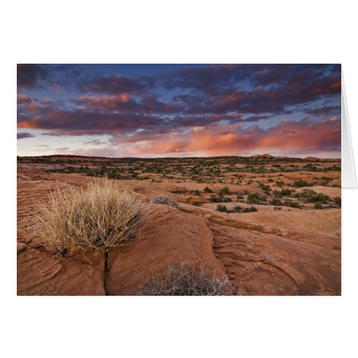 USA, Utah. Sonnenuntergang auf Gift-Spinnen-MESA n Grußkarten