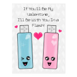 Usb-Blitz-Antriebs-Liebe Postkarten