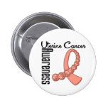Uterines Krebs-Bewusstseins-Edelstein-Band Button