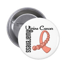 Uterines Krebs-Bewusstseins-Edelstein-Band Button