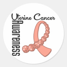 Uterines Krebs-Bewusstseins-Edelstein-Band Sticker