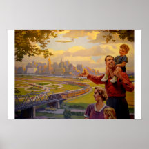 Utopische Vision 1951 Columbus Poster