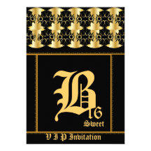 V Monogramm-mit Filigran geschmückter Bonbon Sixte Individuelle Ankündigskarten