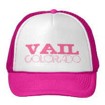 Vail Colorado einfacher rosa Hut Truckermützen
