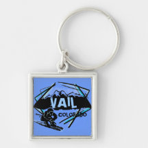 Vail Colorado Ski-Blau keychain Schlüsselband