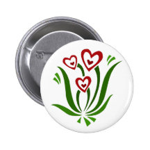 Valentine-Blumenknopf Anstecknadel