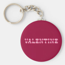 Valentine-extravaganter rosa Text Schlüsselanhänger