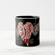 Valentinsgrüße Fleur Herz-Entwurf Kaffeetasse