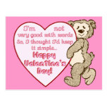 Valentinstag-Bär mit Herz-Postkarte