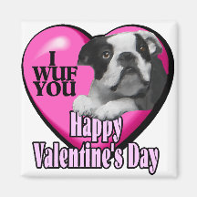 Valentinstag-Boston-Terrier Kühlschrankmagnet