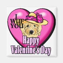 Valentinstag Goldendoodle Magnete