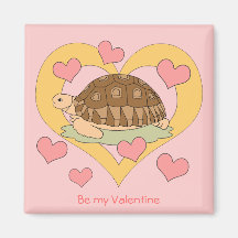 Valentinstag-Magnet (sulcata Schildkröte 2) Kühlschrankmagnet