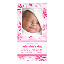 Valentinstag - neue Baby-Mitteilung Individuelle Photo Karten