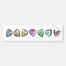 Valentinstag-Süßigkeits-Herzen (Linie) Auto Sticker