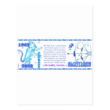 Valxart 1962 2022 WaterTiger Tierkreis Schütze Postkarten