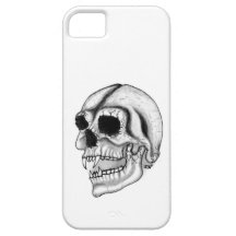 Vampirsschädel Schwarzweiss-Entwurf Etui Fürs iPhone 5