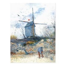 Van Gogh: Die Mühle von Galette Postkarte