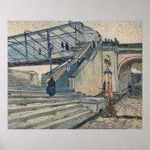 Van Gogh die Trinquetaille Brücke, Arles (1888) Plakatdruck