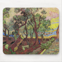 Van Gogh; Ecke von St Paulkrankenhaus und -garten Mauspads