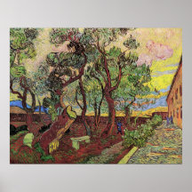 Van Gogh; Ecke von St Paulkrankenhaus und -garten Posterdrucke
